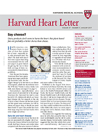 خبرنامه Harvard Heart Letter January 2017