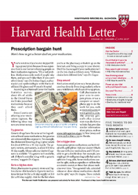 خبرنامه Harvard Health Letter April 2017